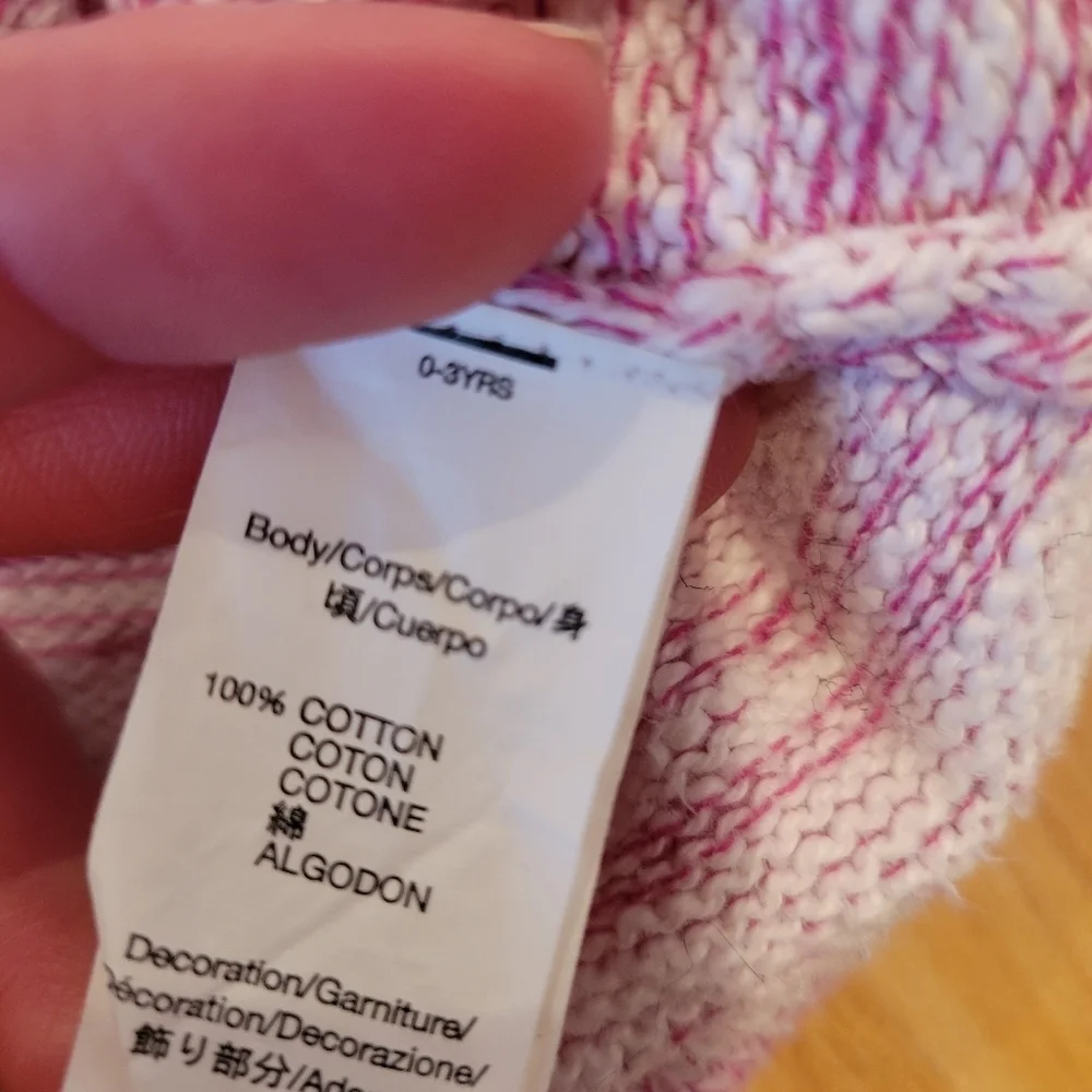 Baby Gap Marbled Cotton Pink Butterfly Sweater Size 2T